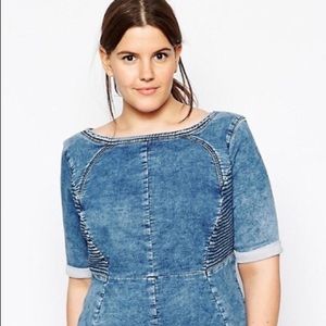 Carmakoma Denim T-shirt Dress (Plus 14W-16W)